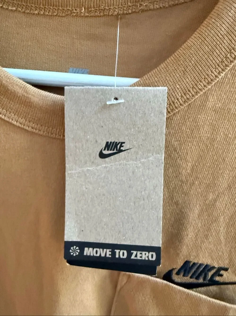Nike The Nike Tee in Camel Long Sleeve Sz S NWT